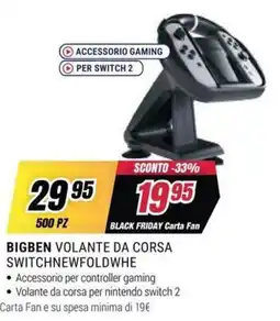 Trony Bigben volante da corsa per nintendo switch 2 offerta