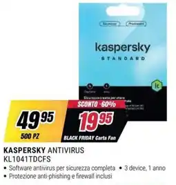 Trony Kaspersky Antivirus offerta
