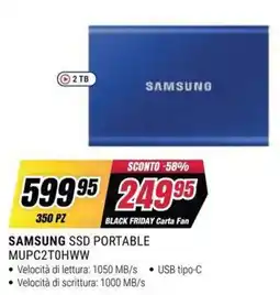 Trony Samsung SSD Portable offerta