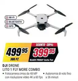 Trony DJI Drone Lito 1 Fly More Combo offerta