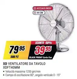 Trony XD Ventilatore da Tavolo offerta