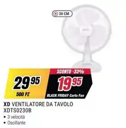 Trony XD Ventilatore da Tavolo offerta