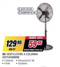Trony XD Ventilatore a Colonna XDFS45MMRB offerta