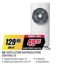 Trony XD Ventilatore Raffrescatore offerta