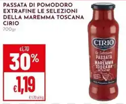 Pan Passata di pomodoro extrafine le selezioni della maremma toscana Cirio offerta