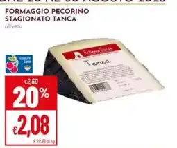 Pan Formaggio pecorino stagionato Tanca offerta