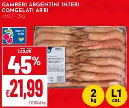 Pan Gamberi argentini interi congelati Arbi offerta