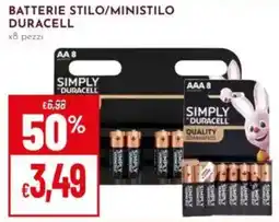 Pan Batterie stilo/ministilo Duracell offerta