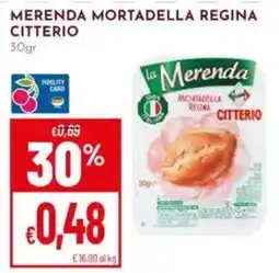 Pan Merenda Mortadella Regina Citterio offerta
