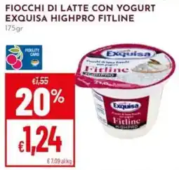 Pan Fiocchi di latte con yogurt Exquisa Highpro Fitline offerta