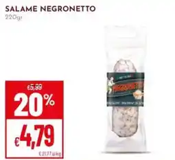 Pan Salame Negronetto offerta