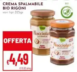 Pan Crema spalmabile bio Rigoni offerta