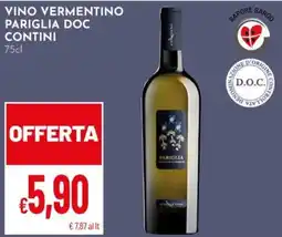 Pan Vino Vermentino Pariglia DOC Contini offerta