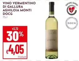 Pan Vino Vermentino di Gallura Aghiloia Monti DOCG offerta