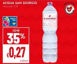 Pan Acqua San Giorgio naturale offerta