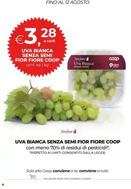 In Coop Uva Bianca senza semi Fior Fiore Coop offerta