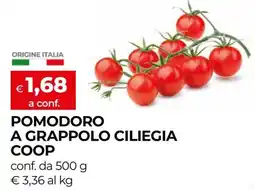 In Coop Pomodoro a grappolo ciliegia Coop offerta