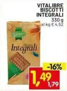 Centro Commerciale Discount Vitalibre biscotti integrali offerta