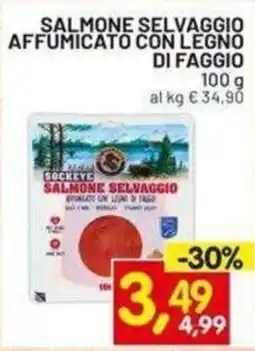 Centro Commerciale Discount Salmone selvaggio affumicato con legno di faggio offerta