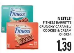 Mazzeo Giocattoli Nestlé Fitness Barrette Crunchy Caramel/ Cookies & Cream offerta