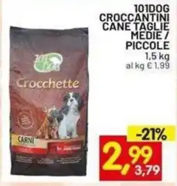 Centro Commerciale Discount 101DOG Crocchette Carni offerta
