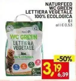 Centro Commerciale Discount Naturfeed WC Green lettiera vegetale offerta