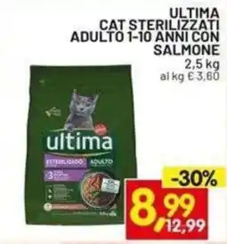 Centro Commerciale Discount Ultima cat sterilizzati adulto 1-10 anni con salmone offerta