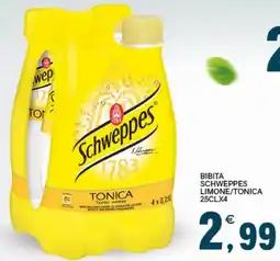 Interspar Bibita schweppes limone/tonica offerta