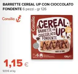 Tigre Amico Consilia Cereal Up barrette con cioccolato fondente offerta