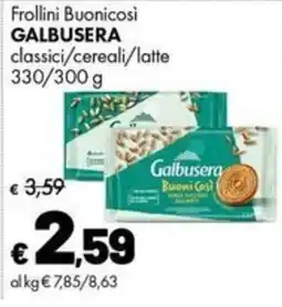 Supermercati Vinci Frollini Buonicosì Galbusera offerta