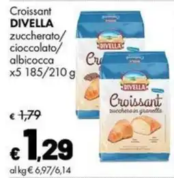 Supermercati Vinci Croissant Divella zuccherato in granella offerta
