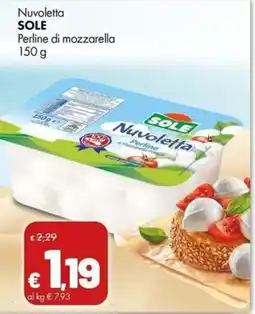 Supermercati Vinci Nuvolella SOLE Perline di mozzarella offerta