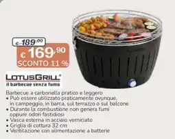 Al Pentolone LotusGrill il barbecue senza fumo offerta