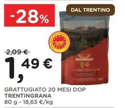 Poli Grattugiato 20 mesi DOP Trentingrana offerta