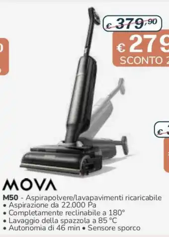 MOVA M50 - Aspirapolvere/lavapavimenti ricaricabile