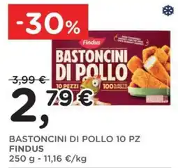 Poli Bastoncini di pollo Findus offerta