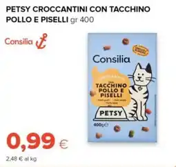 Tigre Amico Petsy croccantini con tacchino pollo e piselli offerta