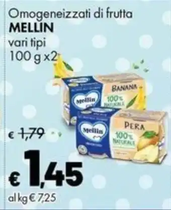 Omogeneizzati di frutta Mellin