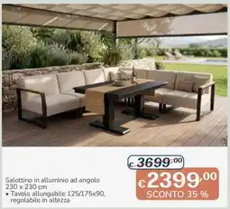 Al Pentolone Salottino in alluminio ad angolo offerta