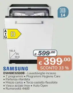 Al Pentolone Samsung lavastoviglie incasso offerta