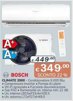 Al Pentolone Bosch Climate 2000 - Condizionatore 9.000 Btu offerta