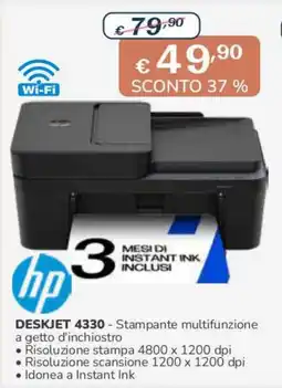 Al Pentolone Hp Deskjet 4330 - Stampante multifunzione a getto d'inchiostro offerta