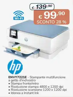 Al Pentolone HP ENVY7221E - Stampante multifunzione a getto d'inchiostro offerta
