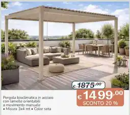 Al Pentolone Pergola bioclimatica in acciaio offerta