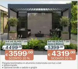 Al Pentolone Pergola bioclimatica in alluminio motorizzata offerta