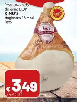Supermercati Vinci Prosciutto crudo di Parma DOP KING'S offerta