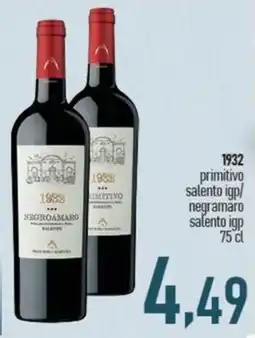 Ciro Amodio 1932 primitivo salento igp/negramaro salento igp offerta