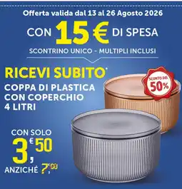 Ottimo Market Coppa di plastica con coperchio offerta