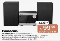 Al Pentolone Panasonic SC-PM272EGS - Sistema Micro Hi-Fi offerta