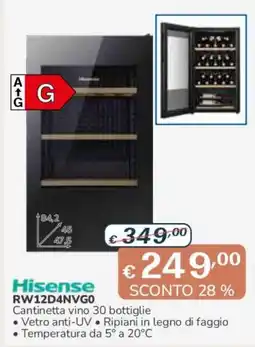 Al Pentolone Hisense Cantinetta vino 30 bottiglie offerta